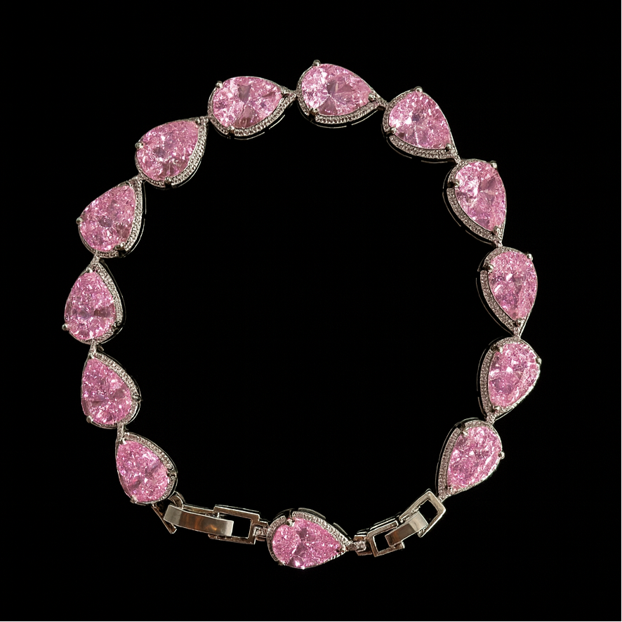 Teardrop Pink Bracelet